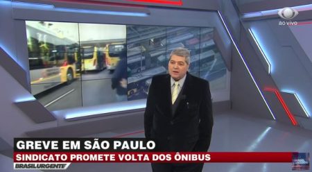 Datena intervém em greve ao vivo e toma atitude inusitada na Band