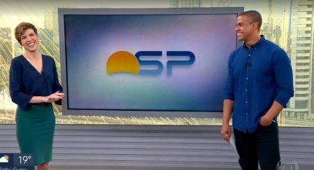 Thiago Oliveira comete gafe ao vivo no “Bom Dia SP” e Gloria Vanique tira sarro