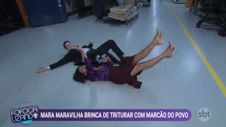 Marcão do Povo xinga “capeta” e deixa Mara Maravilha constrangida