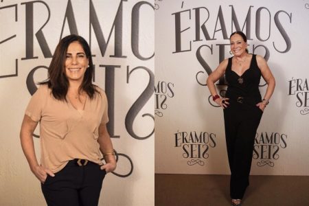 Glória Pires e Susana Vieira trocam carinhos em festa de “Éramos Seis”