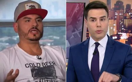Foragido, Carlinhos Silva conversa com Luiz Bacci e se revolta ao vivo