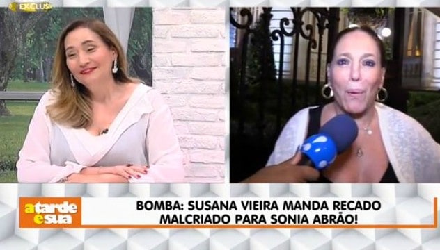 Susana Vieira provoca Sonia Abrão, que responde lembrando passado da atriz