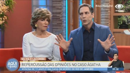 Silvia Poppovic e Luís Ernesto Lacombe têm novo bate-boca ao vivo na Band