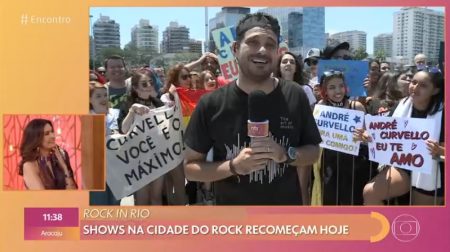 André Curvello vira estrela do rock, canta Capital Inicial e surpreende Fátima Bernardes