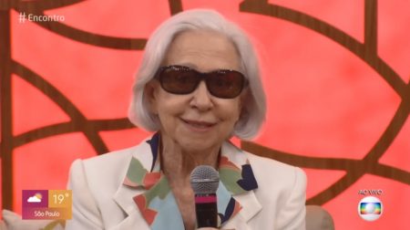 Fernanda Montenegro surge de óculos escuros no Encontro e motivo é revelado