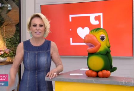 Ana Maria Braga se descuida e intérprete do Louro José vaza ao vivo