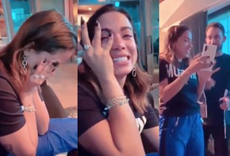 Anitta aparece chorando muito ao falar com irmão pela primeira vez
