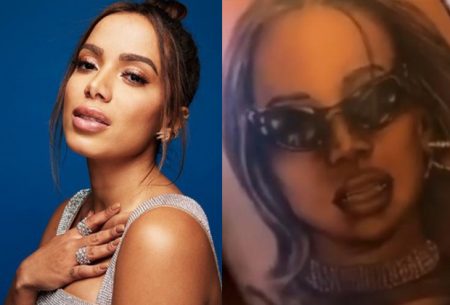 Cantor surpreende e tatua rosto de Anitta no seu corpo