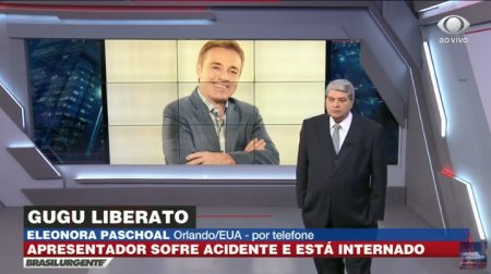 Equipe de Datena tenta entrar em hospital onde Gugu está internado e é barrada