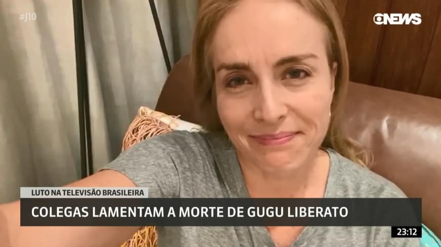Angélica se emociona ao falar de Gugu Liberato na GloboNews