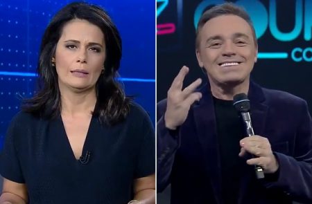 Adriana Araújo entra com plantão e chora ao vivo pela morte de Gugu