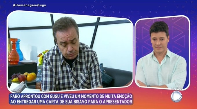 Rodrigo Faro inicia programa chorando por Gugu e faz pedido de desculpa