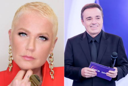 Emocionada, Xuxa presta homenagem a Gugu Liberato durante show
