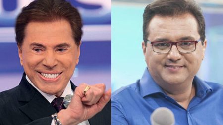 Geraldo Luís é flagrado no SBT ao lado de Silvio Santos