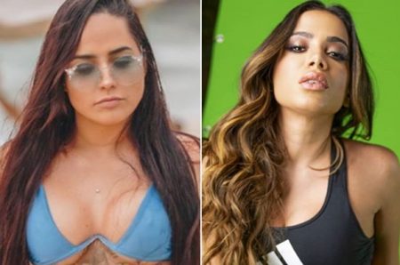 Inspirada em Anitta, Perlla tira tudo e se cobre apenas com fita adesiva
