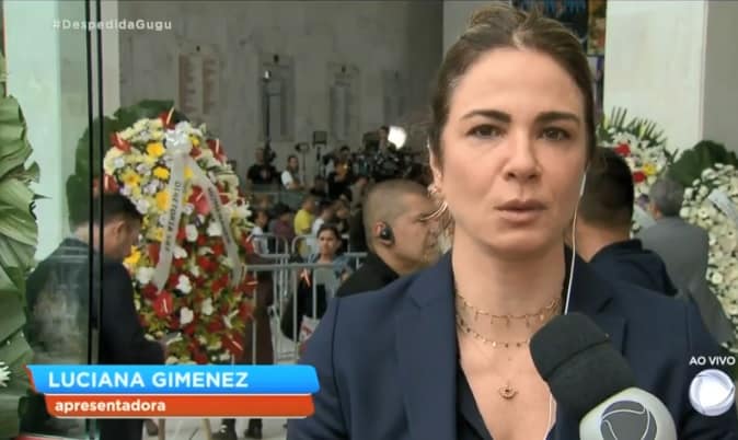 Em velório, Luciana Gimenez lamenta morte de Gugu Liberato
