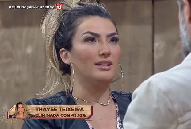 A Fazenda 2019: Thayse Teixeira recebe 43,1% dos votos e é a décima eliminada