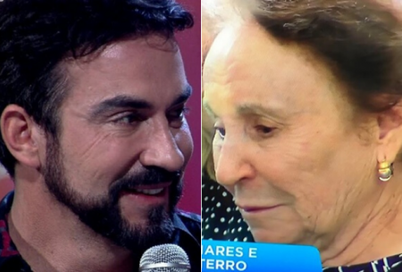 Mãe de Gugu Liberato é consolada pelo Padre Fábio de Melo