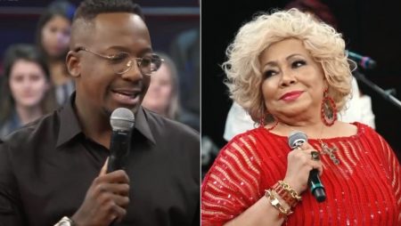 Mumuzinho imita Alcione no Altas Horas e agrada a cantora