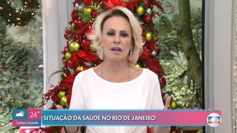 Ana Maria Braga se revolta com a crise na saúde do Rio de Janeiro e desabafa