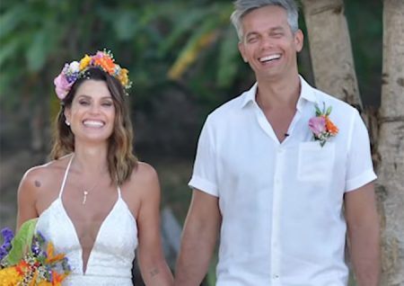 Flávia Alessandra e Otaviano Costa comentam casamento nos EUA