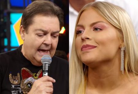 Faustão surpreende e cria saia justa com Luisa Sonza ao vivo