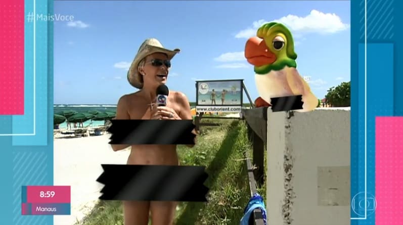 Ana Maria Braga resgata matéria em praia de nudismo e deixa web eufórica