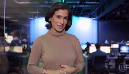 Renata Vasconcellos lembra momento descontraído e diverte a web