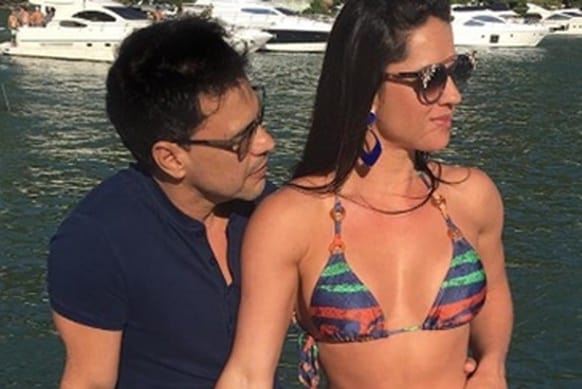Graciele posta foto com Zezé Di Camargo na piscina e confessa que aproveitou