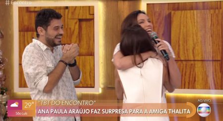 Amigas íntimas, Ana Paula Araújo faz surpresa para Thalita Rebouças no Encontro
