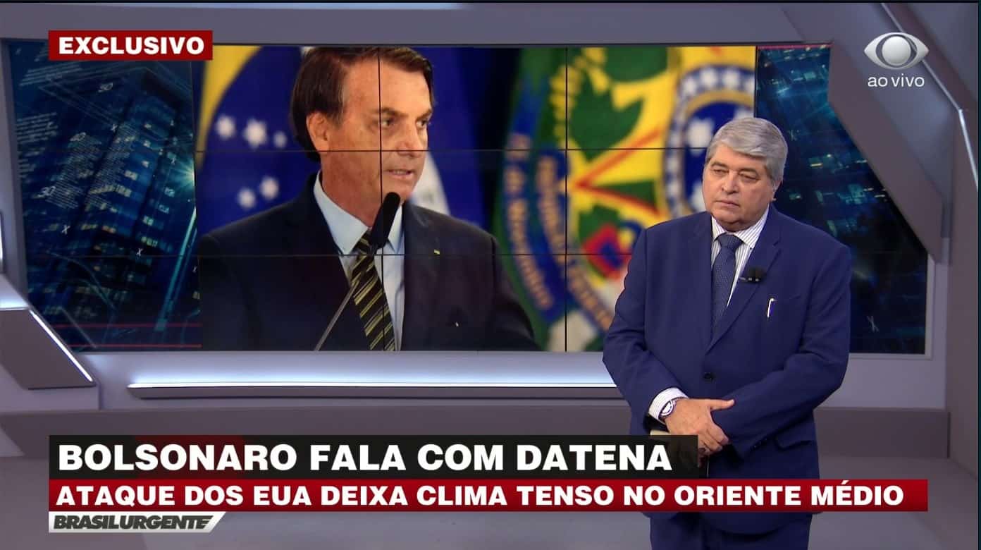 Bolsonaro dá patada ao vivo em Datena após pergunta sobre Donald Trump