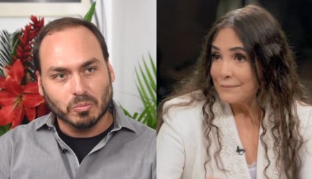Carlos Bolsonaro chama Regina Duarte de comunista e desaprova decisão do pai