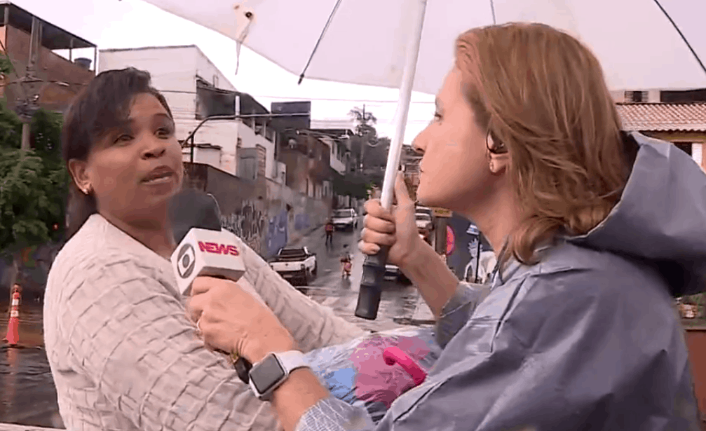 Repórter da Globo faz pergunta polêmica e deixa entrevistada constrangida