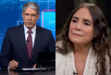 William Bonner demite Regina Duarte ao vivo na Globo