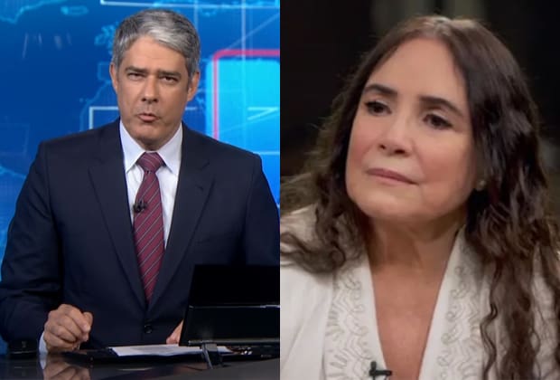 William Bonner demite Regina Duarte ao vivo na Globo