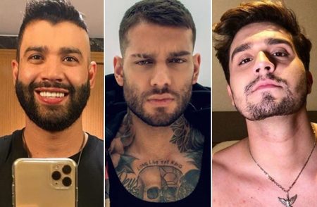 Lucas Lucco surpreende em foto antiga com Luan Santana e Gusttavo Lima