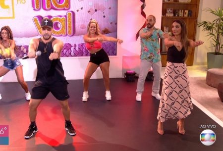 Patrícia Poeta arrisca passos do brega-funk e é detonada