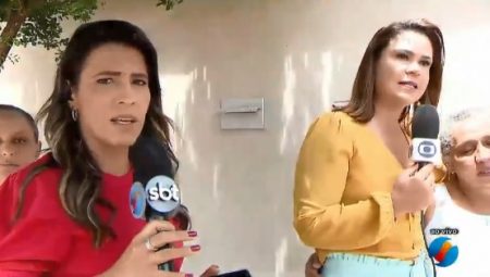 Jornalistas de Globo e SBT se estranham durante telejornal ao vivo