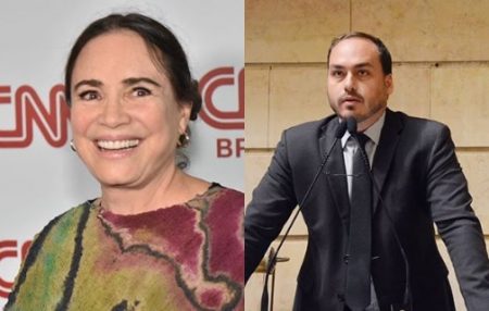 Carlos Bolsonaro quer tirar Regina Duarte da Secretaria de Cultura