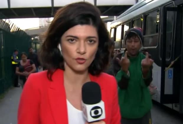Homem interrompe reportagem e Rodrigo Bocardi o detona ao vivo na Globo