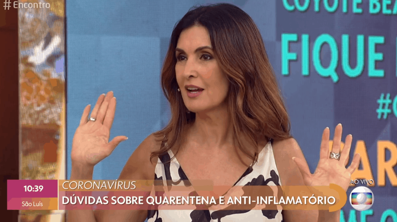 Fátima Bernardes retira aliança do dedo ao vivo em discussão sobre coronavírus