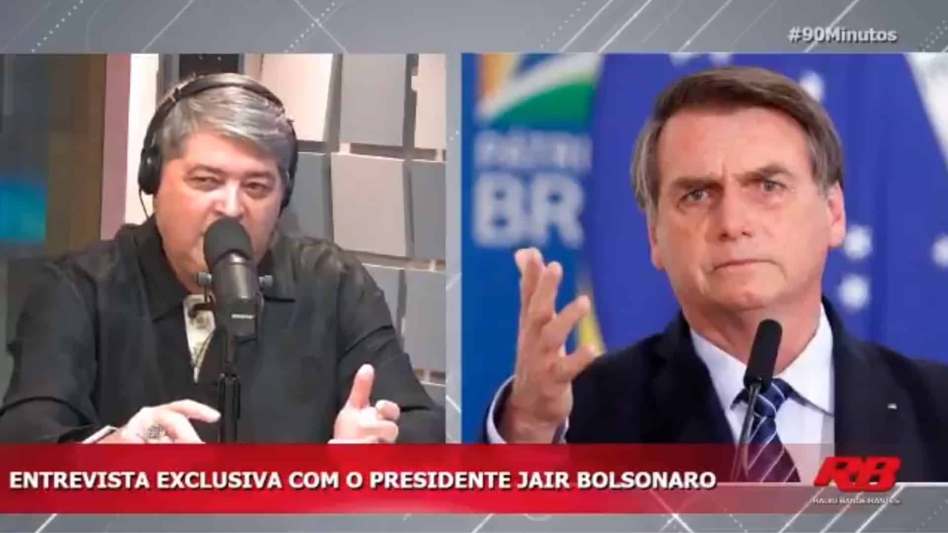 Bolsonaro rebate Datena ao ser questionado sobre coronavírus