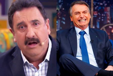 Ratinho grita, xinga e alfineta a Globo ao defender Bolsonaro no SBT