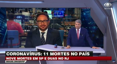 Ao vivo, repórter fala “palavrão” em conversa com Datena na Band