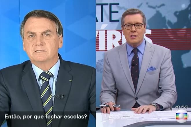 Jair, de Brasília, “manda” pergunta para a Globo e dá o que falar