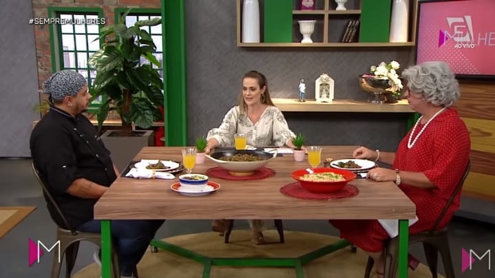 Apresentadora da TV Gazeta surpreende e se recusa a provar prato durante programa