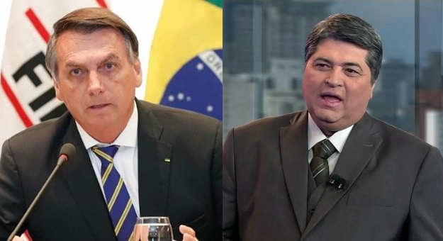 Ao vivo, Datena comete gafe e recebe sermão de Bolsonaro