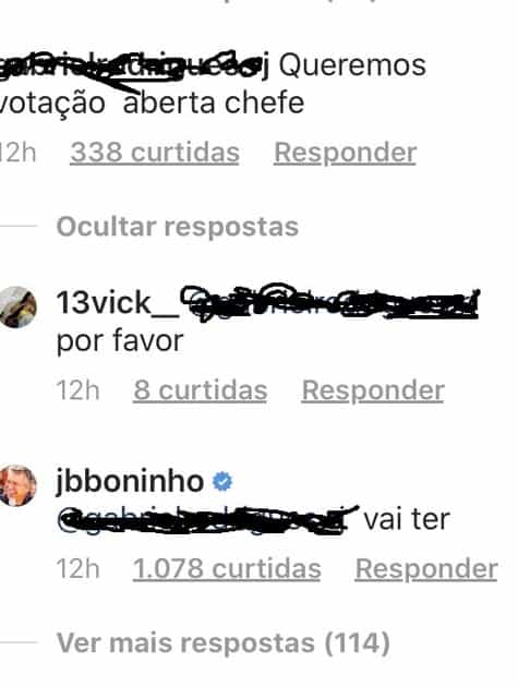 Boninho responde Internauta 