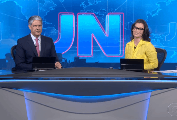 Após susto, William Bonner e Renata Vasconcellos ganham folga na Globo