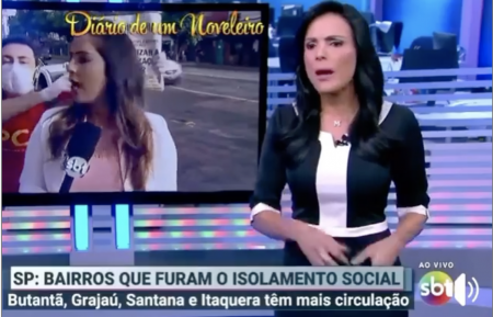 Repórter do SBT sofre com ataque ao vivo e apresentadora detona